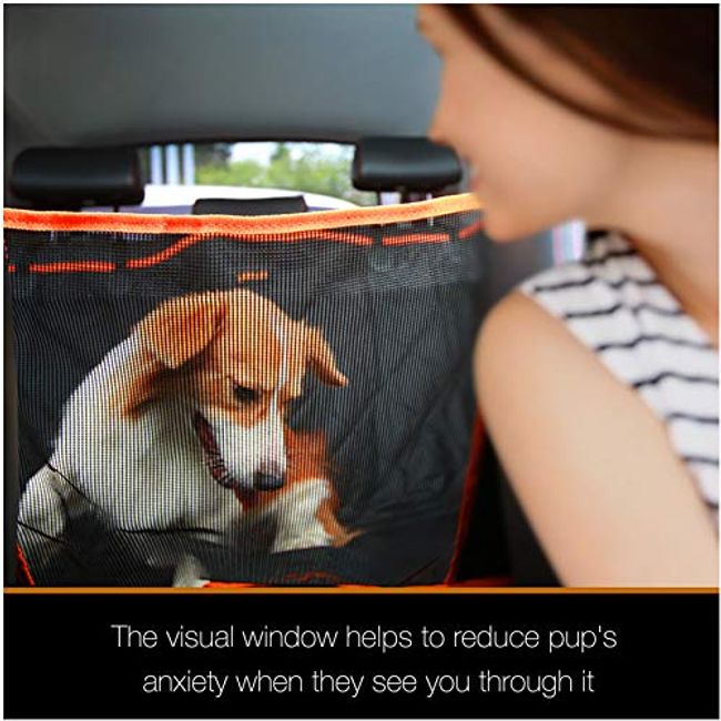 Dog Car Seat Cover for Back Seat, Durable Anti-Scratch Nonslip Waterproof Dog  Car Hammock with Mesh Window for Cars, SUVs & Trucks 