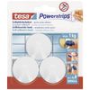 tesa UK Powerstrips Small Hooks with Removable Adhesive Strips, 3 Hooks