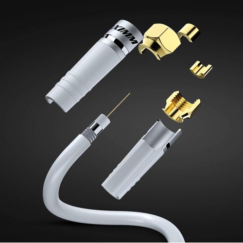 Maximm RG6 COAXIAL Cable - Triple Shielded, Non-Oxygen Copper Cable Wire for TV, Internet & More 6ft / White