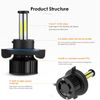 6-sides H13 9008 LED Headlight Conversion Kit High & Low Beam Bulbs Super Bright