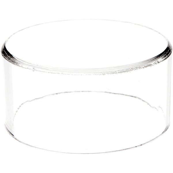 Plymor Clear Acrylic Round Cylinder Display Riser, 2" H x 4" D (6 Pack)