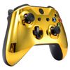 eXtremeRate Chrome Gold Front Housing Shell Faceplate for Xbox One S & Xbox One X Controller(Model 1708)