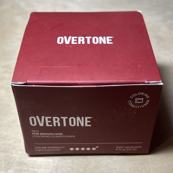 Overtone Red for Brown Hair Semi-Permanent Color Depositing Conditioner (No Box)