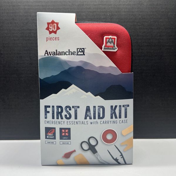 NEW UNOPENED Avalanche 90 Piece Outdoor FIRST AID KIT with hard carrying case