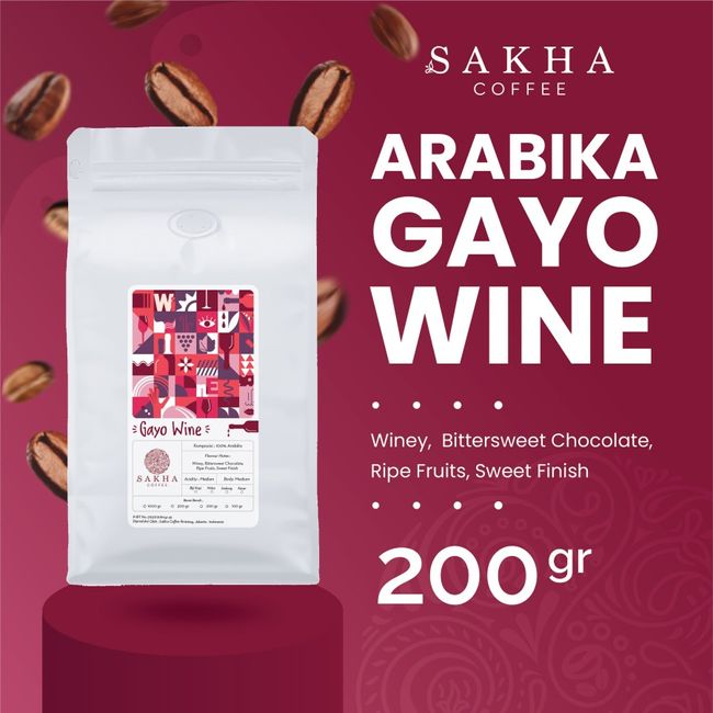 Gayo Arabica Coffee Wine Arabica Coffee 200gr - Fine Powder