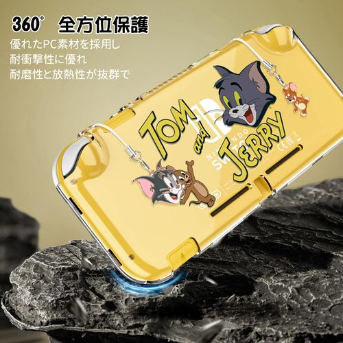 DLseego Tom and Jerry Switch Lite Case, Clear Case, Nintendo Switch, Light Cover, Switch Lite Cover, Transparent Switch, Light Cover, Clear Cover, Partition Cover, PC Material, Ultra Lightweight,