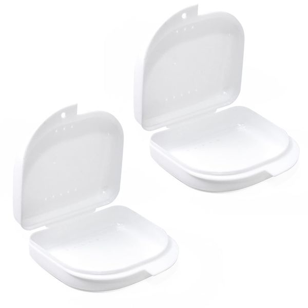 lumiy Retainer Case, Orthopedic Case, 1 Piece Set or 2 Pieces, Approx. 3.1 x 3.3 x 1.0 inches (8 x 8.5 x 2.5 cm) (Set of 2)