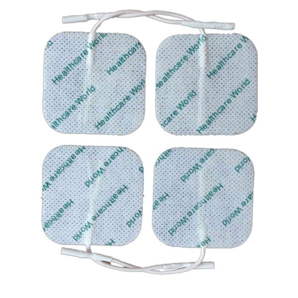 TENS Electrode Pads Pre Wired 5cm x 5cm - Pack of 4 Square
