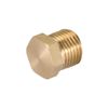 sourcing map Brass Pipe Fitting, Cored Hex Head Plug 1/8" G Male Thread Connector Coupling Adapter 4pcs