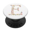 Cute Floral Initial Letter E Monogram on White PS20005 PopSockets PopGrip: Swappable Grip for Phones & Tablets