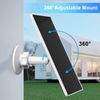 Solar Panel for eufy Camera, 6W Solar Panel for Eufy E,2C/2C Pro,2/2Pro,E20/E40,Solo,SoloCam Spotlight,IP65 Waterproof USB-C Solar Charger with Micro USB Connector & Rubber Plug