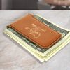 Personalized Leatherette Money Clip Rustic with Name