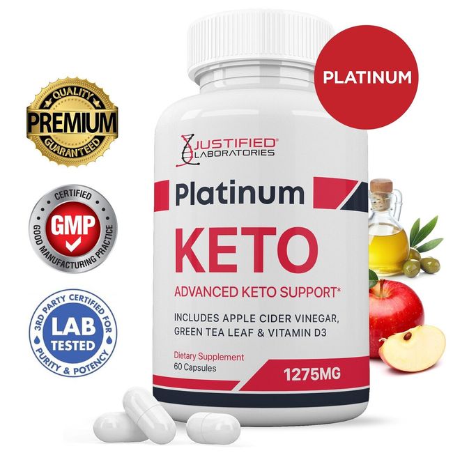 Platinum Keto ACV Pills 1275 MG Stronger Than Gummies Keto Support 1 Bottle