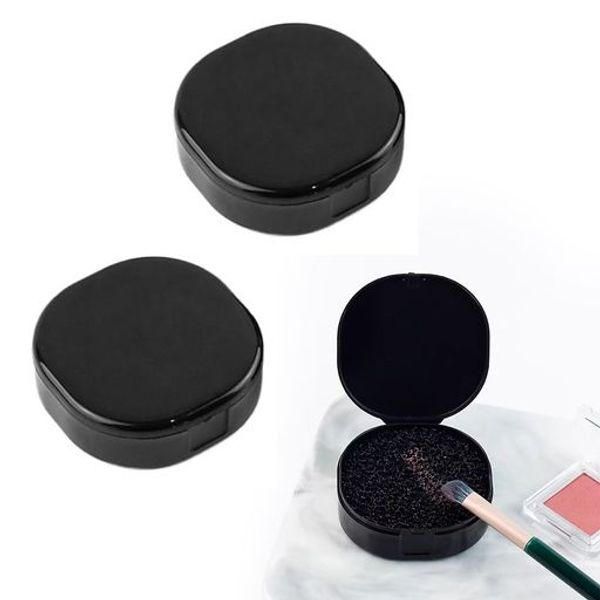 Makeup brush cleaner 2-piece makeup sponge case dry cleaning dry cleaning sponge stain remover reusable water wash rubbing brush brush cleaner portable brush care