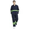 TopTie Men's Classic High Visibility Work Coverall with Reflective Trim-Navy-M Regular