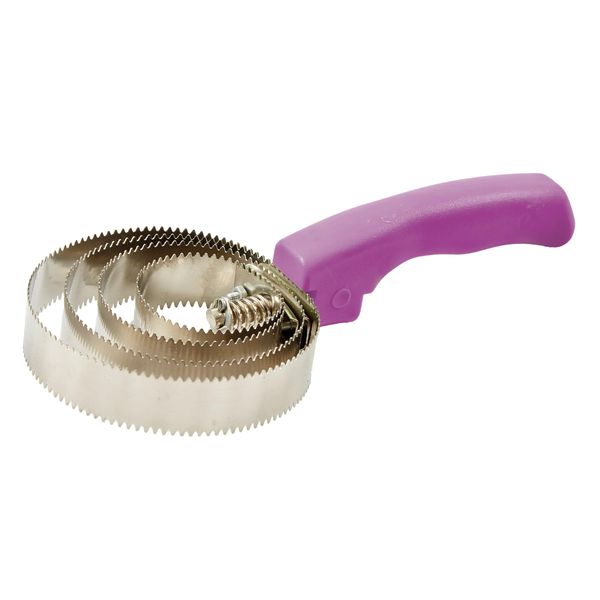 ROMA Brights Reversible Metal Curry Comb, Deep Purple