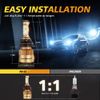 AUXBEAM White 9007 HB5 LED Bulbs Headlight Conversion Kit High Low Beam 8000lm