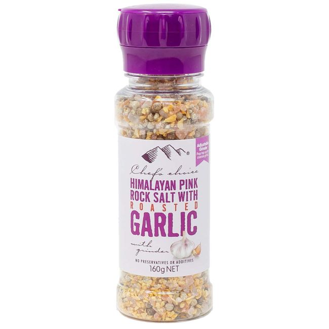 Chef's Choice Himalayan Salt & Roast Garlic 5.6 oz (160 g) with Mill Organic Ingredients
