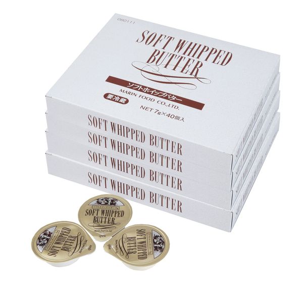 Soft Whipped Butter, 0.2 oz (7 g), 40 Pieces, Set of 4