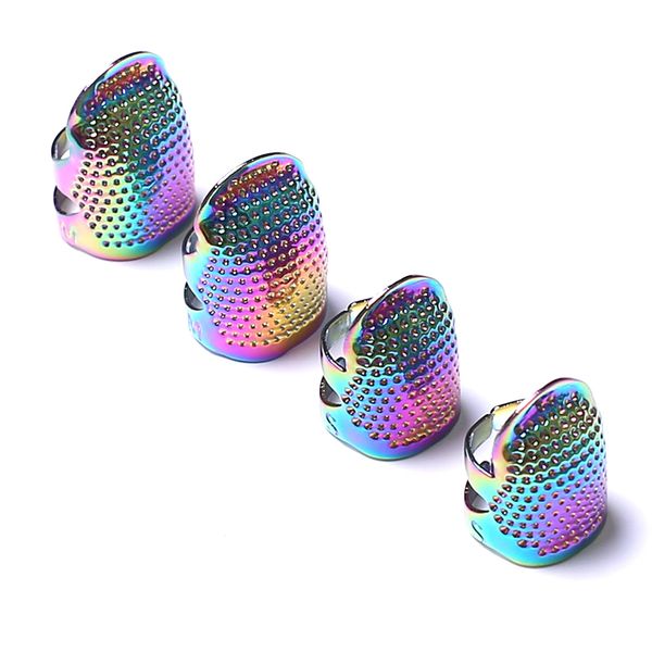 AXEN 4 Pieces Sewing Thimble, Metal Dazzle Gold Sewing Thimble Finger Protector, Accessories DIY Sewing Tool, Two Size 4 Pieces