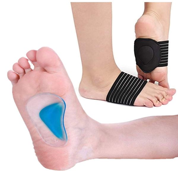 Pedimend™ Arch Support Insoles Compression Fasciitis Cushioned Support Sleeves, Relieves Pain, Achy Feet Problems for Men and Women (Arch & Fasciitis Supports, 2 Pair)