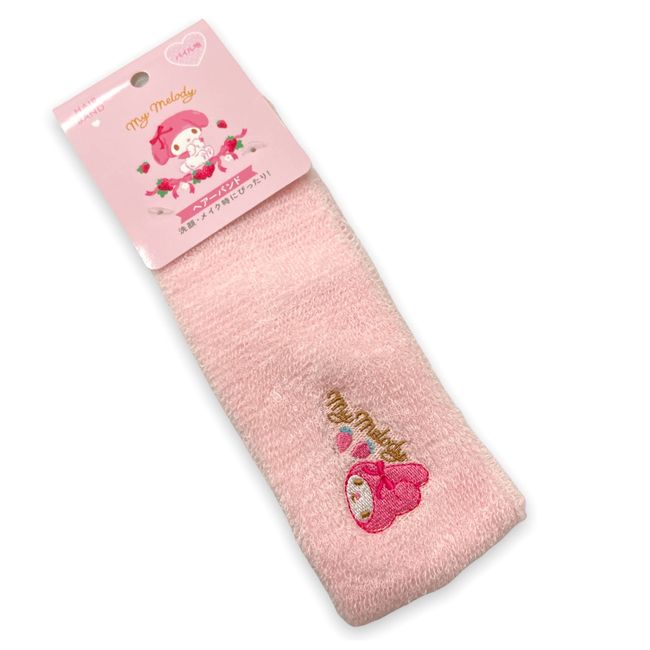 Friend Sanrio My Melody Stirnbänder mit Flor, bestickt, 18 x 6,6 cm, Haarstyling, Gesichts-Make-up, Rosa