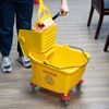 Mop Bucket with 2 Pack Mop Head Side Press Wringer 34 Quart
