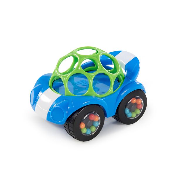 Bright Starts, Oball Toy Car with Rattle - Green/Blue