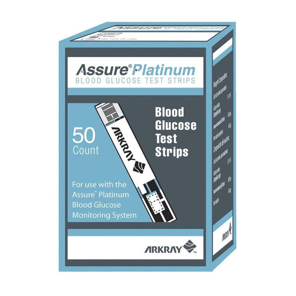 Arkray Assure Platinum Test Strips Glucose Diabetic Blood 50 Count Exp 02/2024