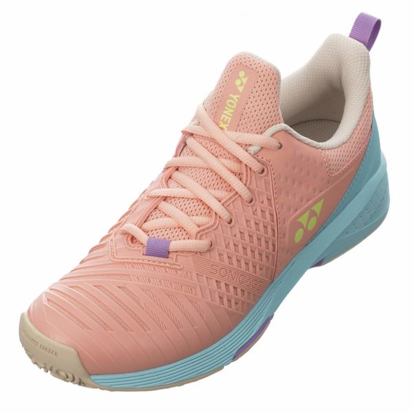 Yonex Power Cushion Sonicage 3LGC Women's Tennis Shoes, pink/sax