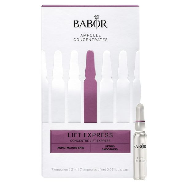 BABOR Lift Express, Anti-Aging Serum Ampullen für das Gesicht, Sofortiger Anti-Falten-Effekt, Vegane Formel, Ampoule Concentrates, 7 x 2 ml