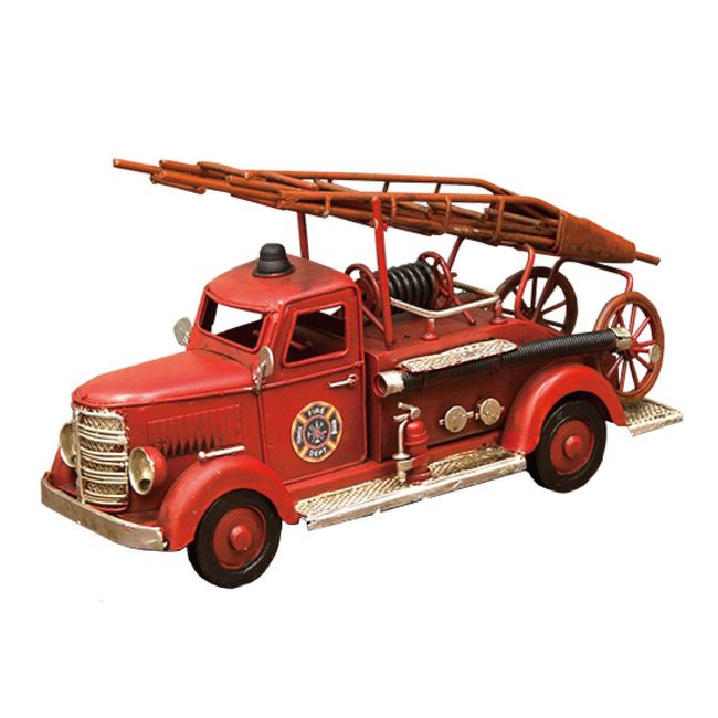 Akizuki Boeki Fire Dept. 1304A-5890 Vintage Car Figurine W 9.1 x D 3.1 x H 7.1 inches (23 x 8 x 18 cm)