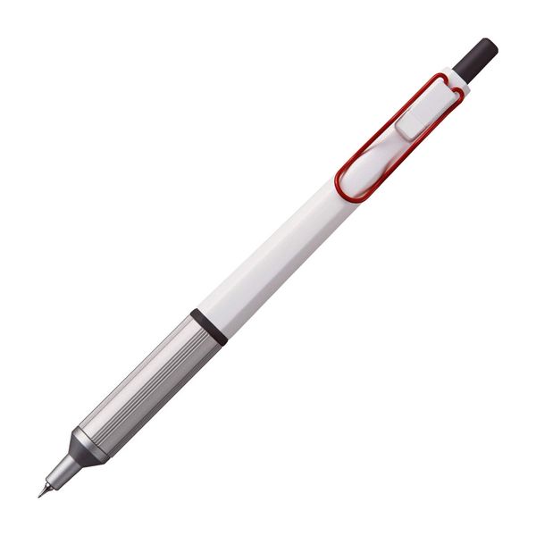 Mitsubishi Pencil SXN100328W.15 Permanent Ballpoint Pen, Jet Stream Edge, 0.28, White Red, Extra Fine Point But Easy to Write