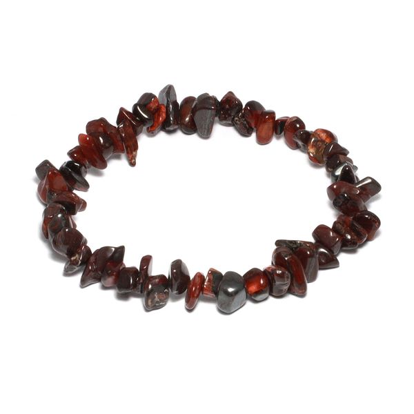 Red Tiger Eye Gemstone Chip Bracelet