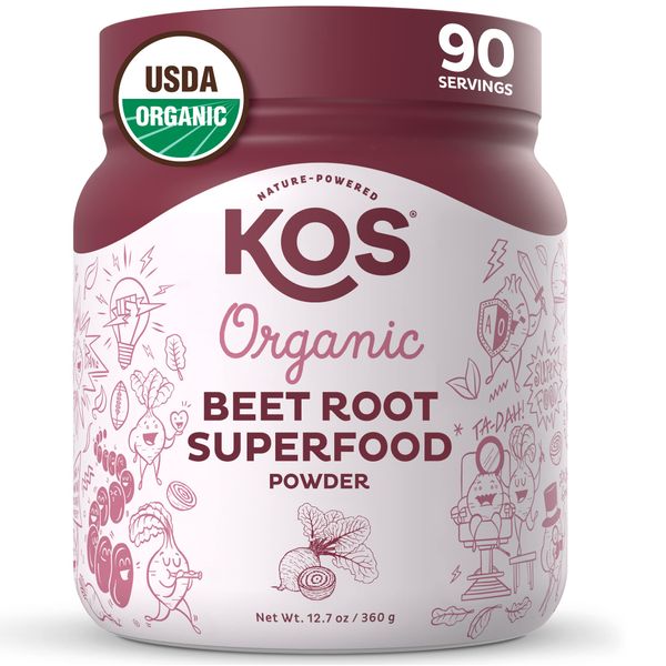 KOS Organic Beet Root Powder - 90 Servings (2pk Bundle)