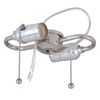 B and P Lamp 2 Light Pull Chain Cluster Socket Silver