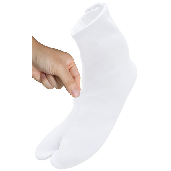 Ai Indigo Stretch Tabi Socks, No Pinching, Perfect Fit, White, 5 Pieces, Small to 5L, Unisex, white