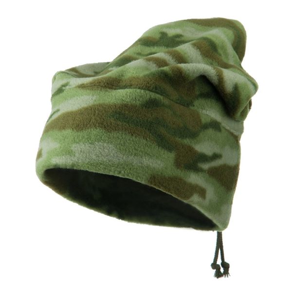 MG Camo Fleece Adjustable Hat - Green OSFM