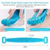 Inmorven Extended 76 cm/30 inches Back Scrubber Silicone Shower Brush Body Brush Exfoliating Body Scrubber for Men and Women, Spa Massage Skin Care Tool, Long Lasting and Easy to Clean.(Blue)