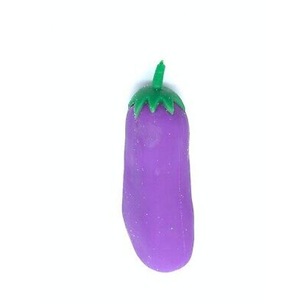 Squeeze Toy Purple Eggplant Smooth Sand Squish Stress Relief Relax Vegetable