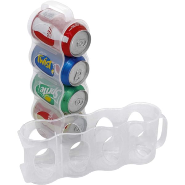 Portable Soda Can Organizer for Refrigerator Shelf, Beer Can Holder, Fridge Stor