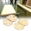 Lybunair 80 Degree Copper Hinge with Screw Solid Brass Mini Flap Hinge Cabinet Hinges for Foldable Table 47x30mm