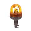 Rotating Flashing Amber Beacon 12V Flexible DIN Pole Mount Tractor Warning Light