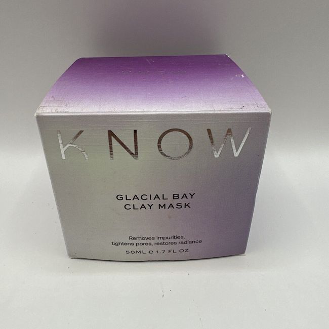 Know Glacial Bay Clay Mask 1.7 Oz Full Size BNIB SEALED