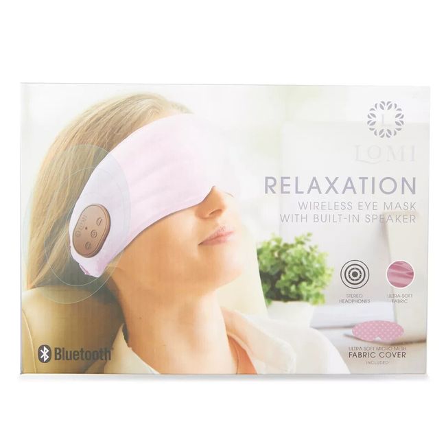 Lomi Pink Relaxation Eye Mask with Wireless Bluetooth Speaker