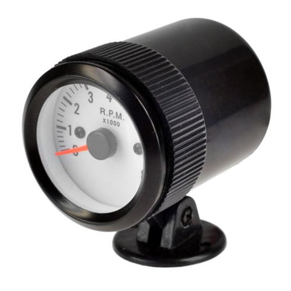 E Support™ Car Motor Vehicle Black Face 2" 52mm Pointer Tacho Tachometer Gauge Meter