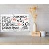 20 Year Anniversary Gift Sign Personalized 20th Wedding Anniversary Present
