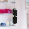 Himalayan Marble Cylindrical Light Pull - Black Marble