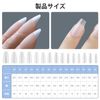 Nail Tips, Ultra Thin, Set of 300, 15 Sizes, Pre-Sanded, False Nails, Short, Medium, Full Coverage, Practice, Commercial Use