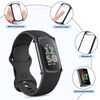 AK 3 Pack Screen Protector - Compatible with Fitbit Charge 6/5, TPU Plated Full-Cover Scratch-Proof Protective Case (Gray/Silver/Clear)